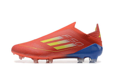 Adidas F50 Elite Laceless FG Firm Ground Soccer Cleats - Red/Yellow/Blue