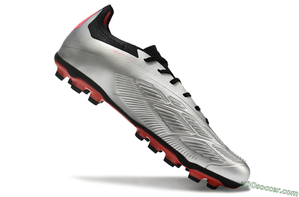 Adidas Predator Elite 24 MG Multi Ground Soccer Cleats - Silver/Blue/Red 4