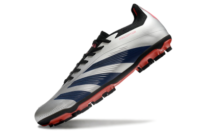 Adidas Predator Elite 24 MG Multi Ground Soccer Cleats - Silver/Blue/Red