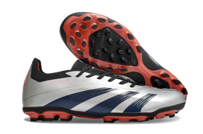 Adidas Predator Elite 24 MG Multi Ground Soccer Cleats - Silver/Blue/Red