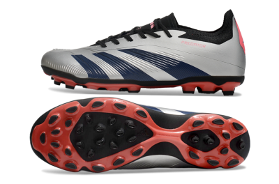 Adidas Predator Elite 24 MG Multi Ground Soccer Cleats - Silver/Blue/Red