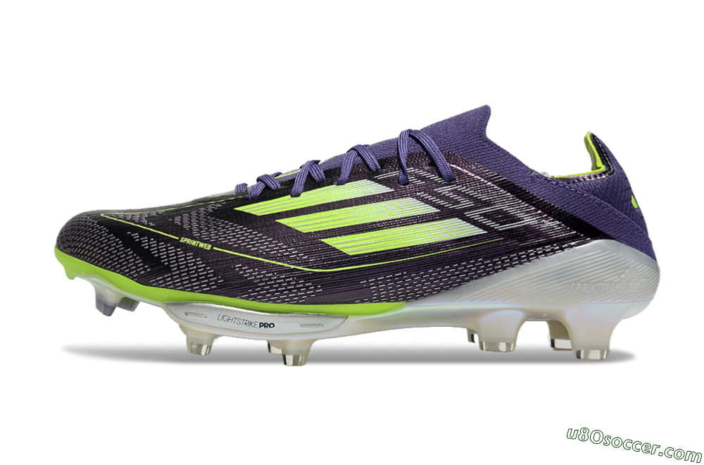 Adidas F50+ Lightstrike Elite FG Firm Ground Soccer Cleats - Purple/Yellow/Silver 2