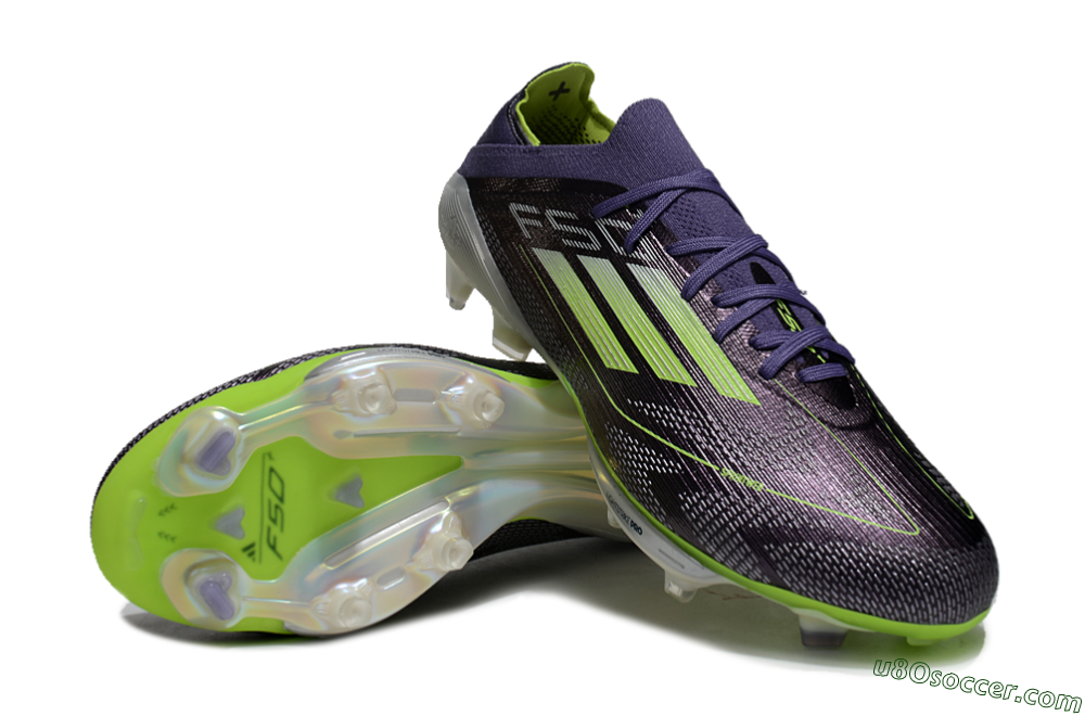 Adidas F50+ Lightstrike Elite FG Firm Ground Soccer Cleats - Purple/Yellow/Silver 3