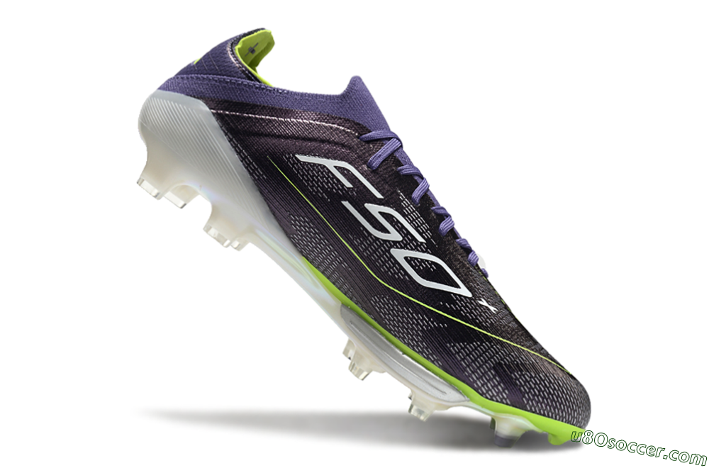 Adidas F50+ Lightstrike Elite FG Firm Ground Soccer Cleats - Purple/Yellow/Silver 4
