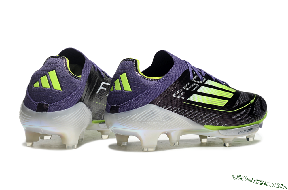 Adidas F50+ Lightstrike Elite FG Firm Ground Soccer Cleats - Purple/Yellow/Silver 6
