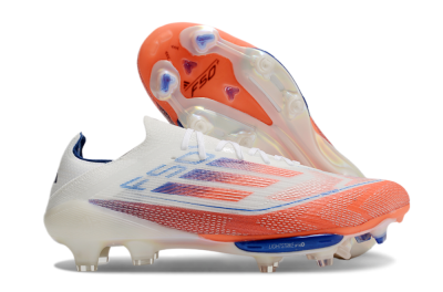 Adidas F50+ Lightstrike Pro FG Firm Ground Soccer Cleats - White/Red/Blue