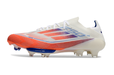 Adidas F50+ Lightstrike Pro FG Firm Ground Soccer Cleats - White/Red/Blue