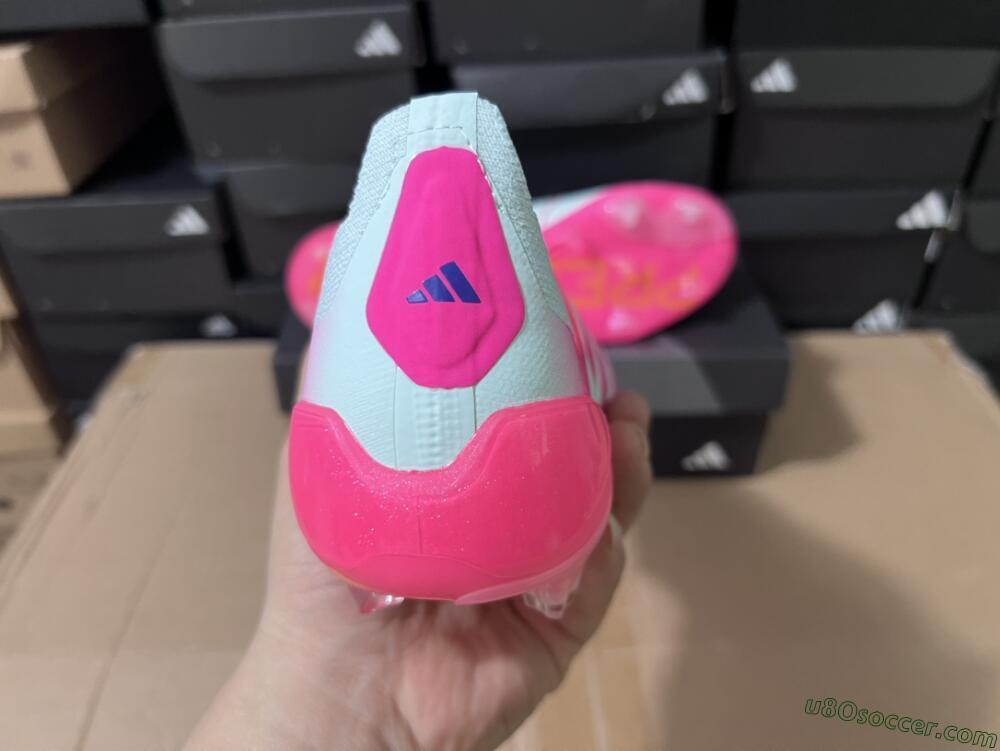 Adidas Predator Elite 24 Laceless FG Firm Ground Soccer Cleats - Jade/Blue/Pink