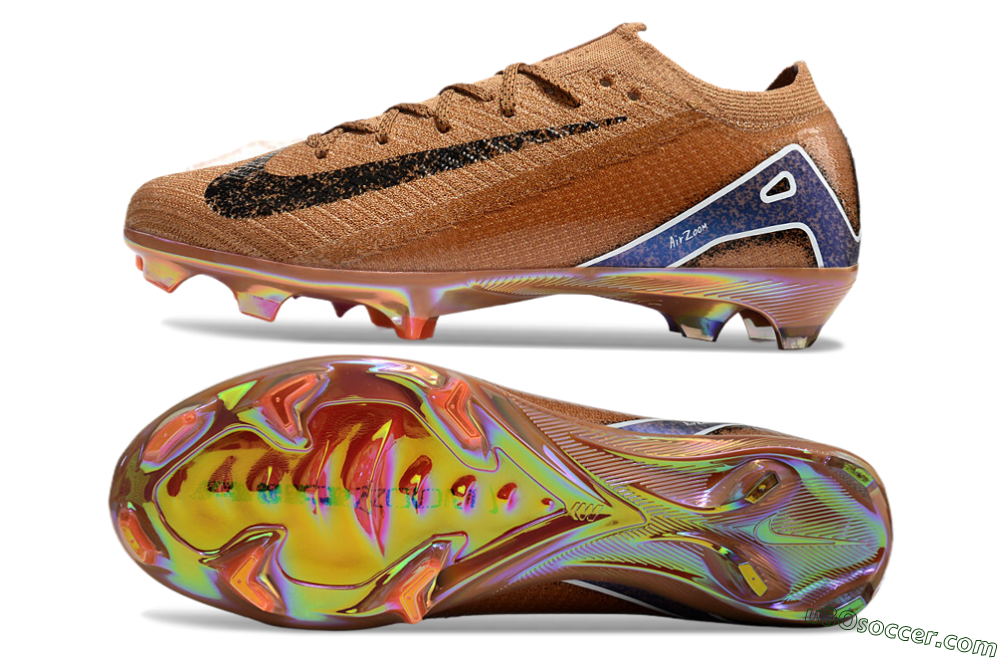 Nike Air Zoom Mercurial Vapor 16 Elite FG Firm Ground Soccer Cleats - Gold/Blue/White 0