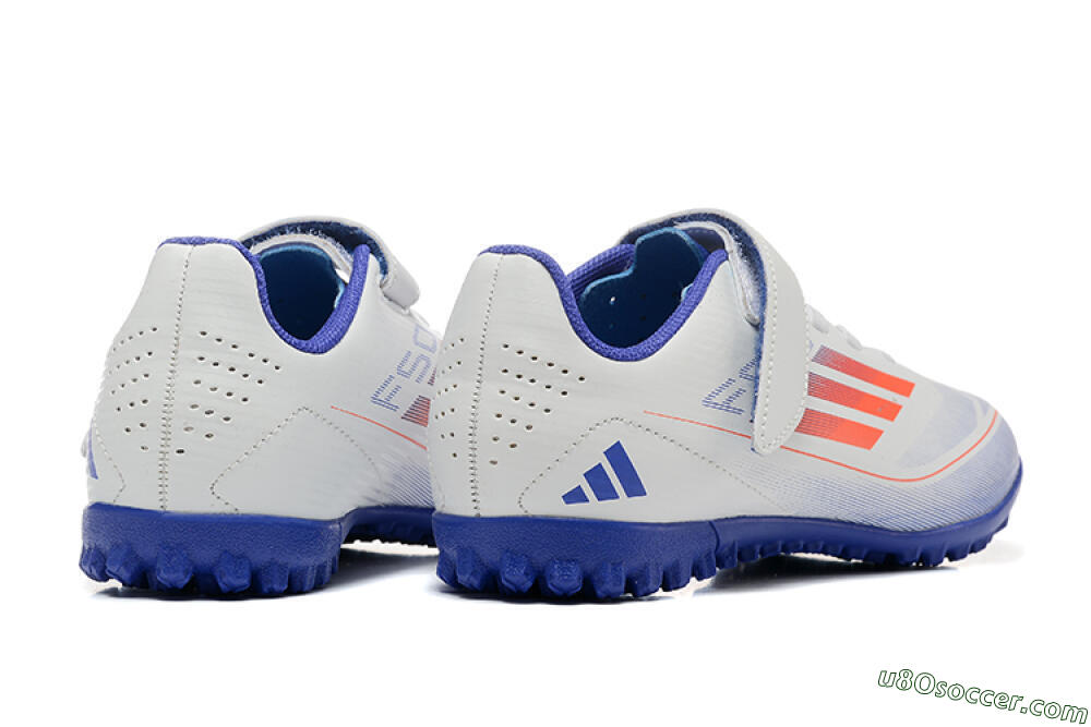 Kids Adidas Predator Elite TF Artificial Turf Soccer Shoes - White/Blue/Red 9