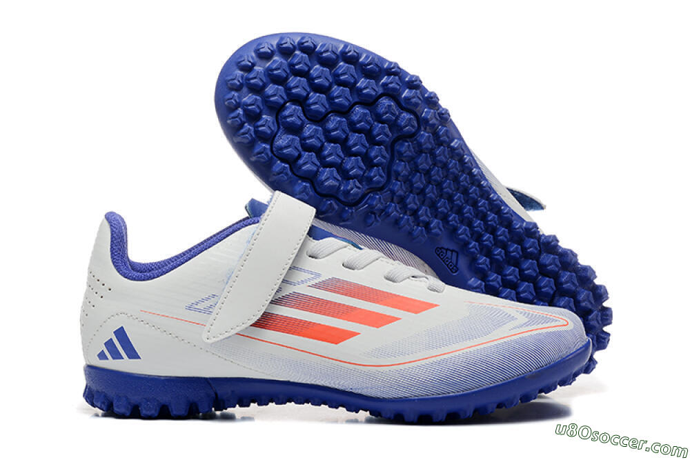 Kids Adidas Predator Elite TF Artificial Turf Soccer Shoes - White/Blue/Red 1