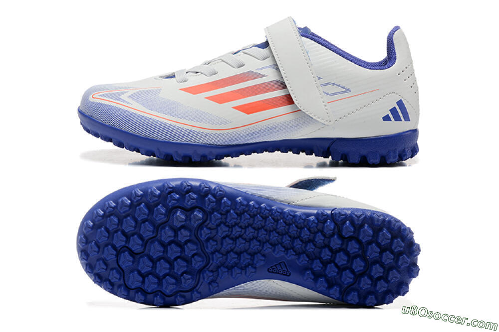Kids Adidas Predator Elite TF Artificial Turf Soccer Shoes - White/Blue/Red 0