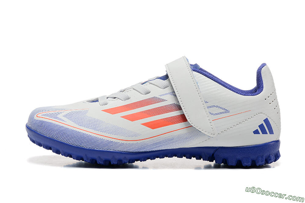 Kids Adidas Predator Elite TF Artificial Turf Soccer Shoes - White/Blue/Red 2