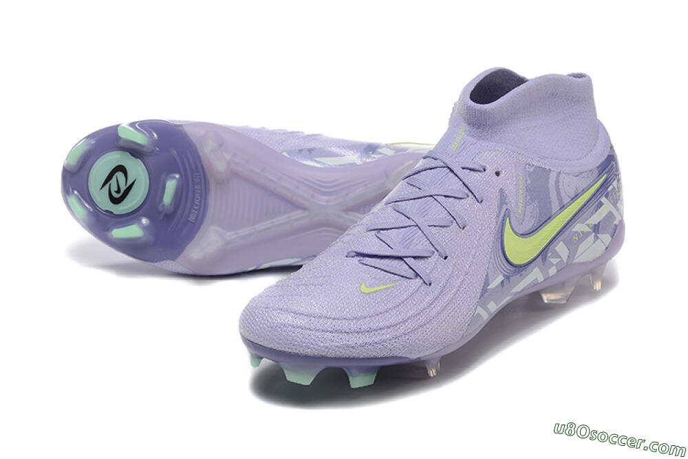 Nike Phantom Luna Elite FG Firm Ground Soccer Cleats - Purple/Yellow/White 3