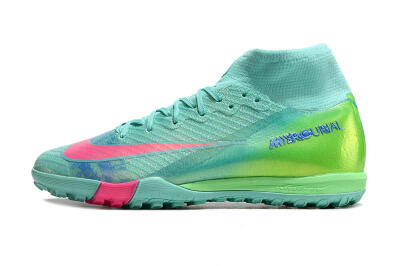 Nike Air Zoom Mercurial Superfly 10 Elite TF Artificial Turf Soccer Shoes - Jade/Pink/Blue