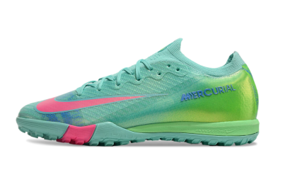 Nike Air Zoom Mercurial Vapor 16 Elite TF Artificial Turf Soccer Shoes - Jade/Pink/Blue