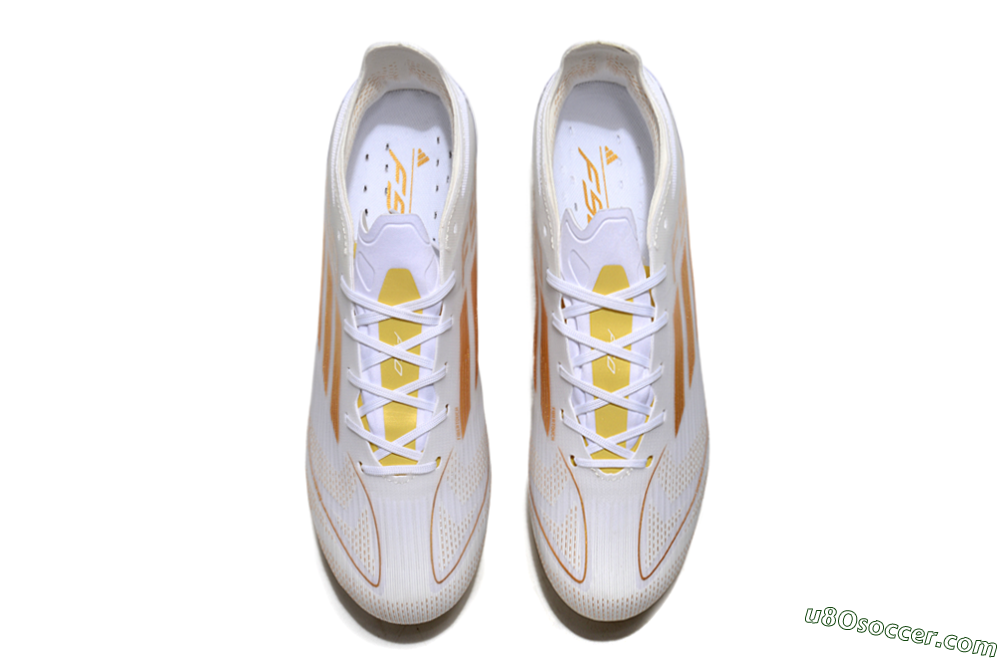 Adidas F50 Elite MG Multi Ground Soccer Cleats - White/Gold 4