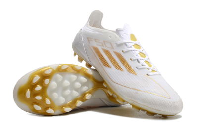 Adidas F50 Elite MG Multi Ground Soccer Cleats - White/Gold