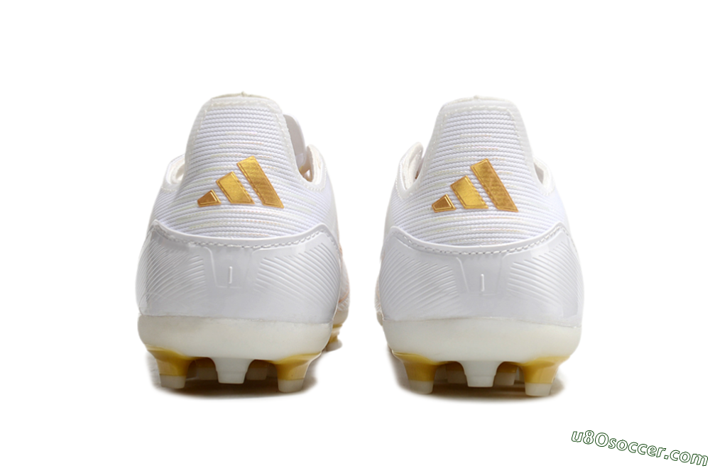 Adidas F50 Elite MG Multi Ground Soccer Cleats - White/Gold 5
