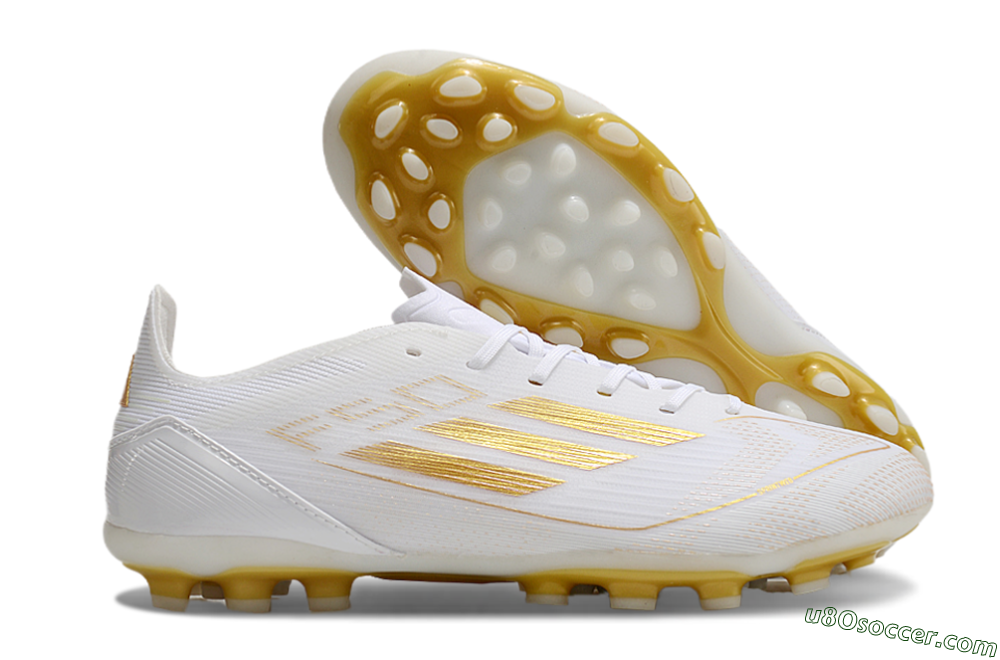 Adidas F50 Elite MG Multi Ground Soccer Cleats - White/Gold 1