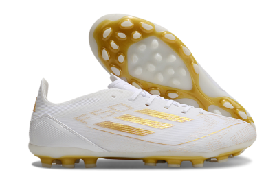 Adidas F50 Elite MG Multi Ground Soccer Cleats - White/Gold