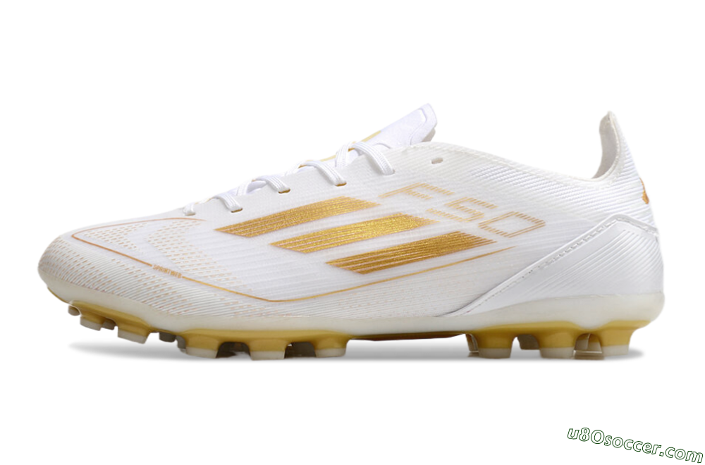 Adidas F50 Elite MG Multi Ground Soccer Cleats - White/Gold 2