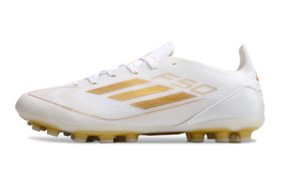 Adidas F50 Elite MG Multi Ground Soccer Cleats - White/Gold