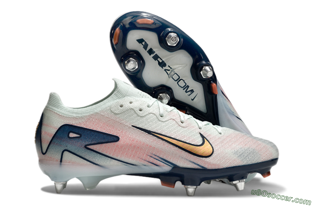 Nike Air Zoom Mercurial Vapor 16 Elite SG Soft Ground Soccer Cleats - Jade/Pink/Blue 1