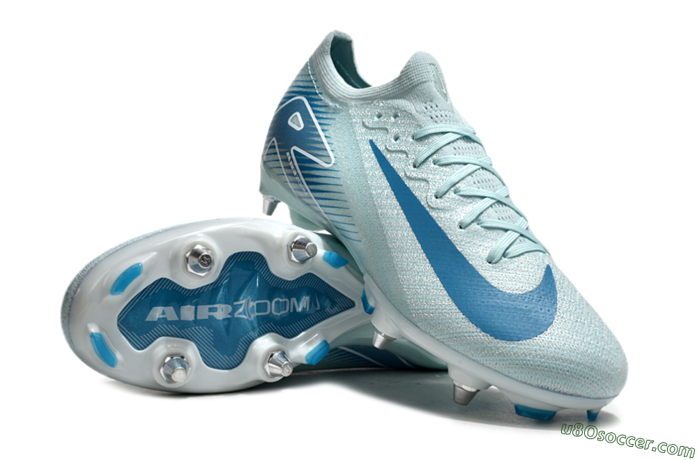 Nike Air Zoom Mercurial Vapor 16 Elite SG Soft Ground Soccer Cleats - Jade/Blue/White 3