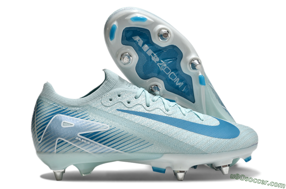 Nike Air Zoom Mercurial Vapor 16 Elite SG Soft Ground Soccer Cleats - Jade/Blue/White 1