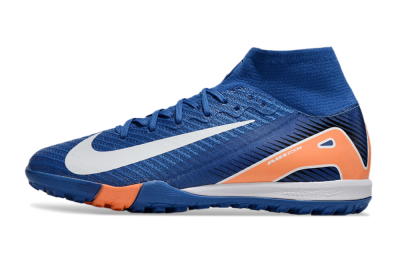 Nike Air Zoom Mercurial Superfly 10 Elite TF Artificial Turf Soccer Shoes - Blue/White/Orange