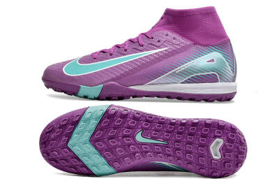 Nike Air Zoom Mercurial Superfly 10 Elite TF Artificial Turf Soccer Shoes - Purple/Jade/White