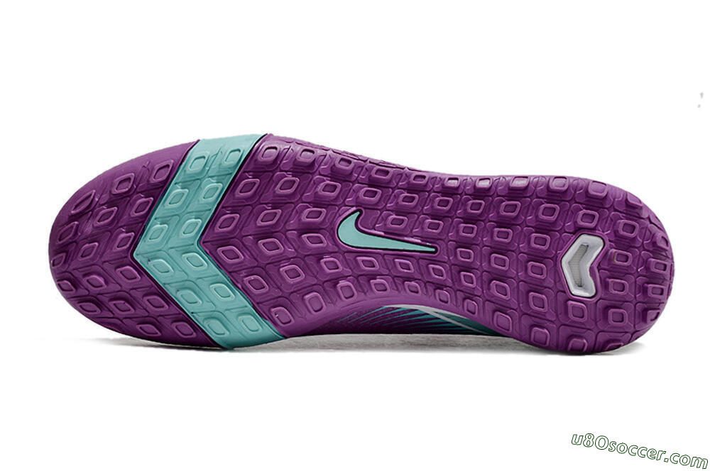 Nike Air Zoom Mercurial Superfly 10 Elite TF Artificial Turf Soccer Shoes - Purple/Jade/White 6