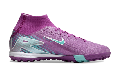 Nike Air Zoom Mercurial Superfly 10 Elite TF Artificial Turf Soccer Shoes - Purple/Jade/White