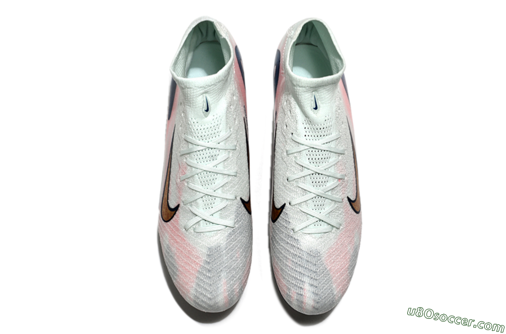 Nike Air Zoom Mercurial Superfly 10 Elite SG Soft Ground Soccer Cleats - Jade/Pink/Gold/Blue 4