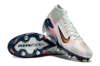 Nike Air Zoom Mercurial Superfly 10 Elite SG Soft Ground Soccer Cleats - Jade/Pink/Gold/Blue