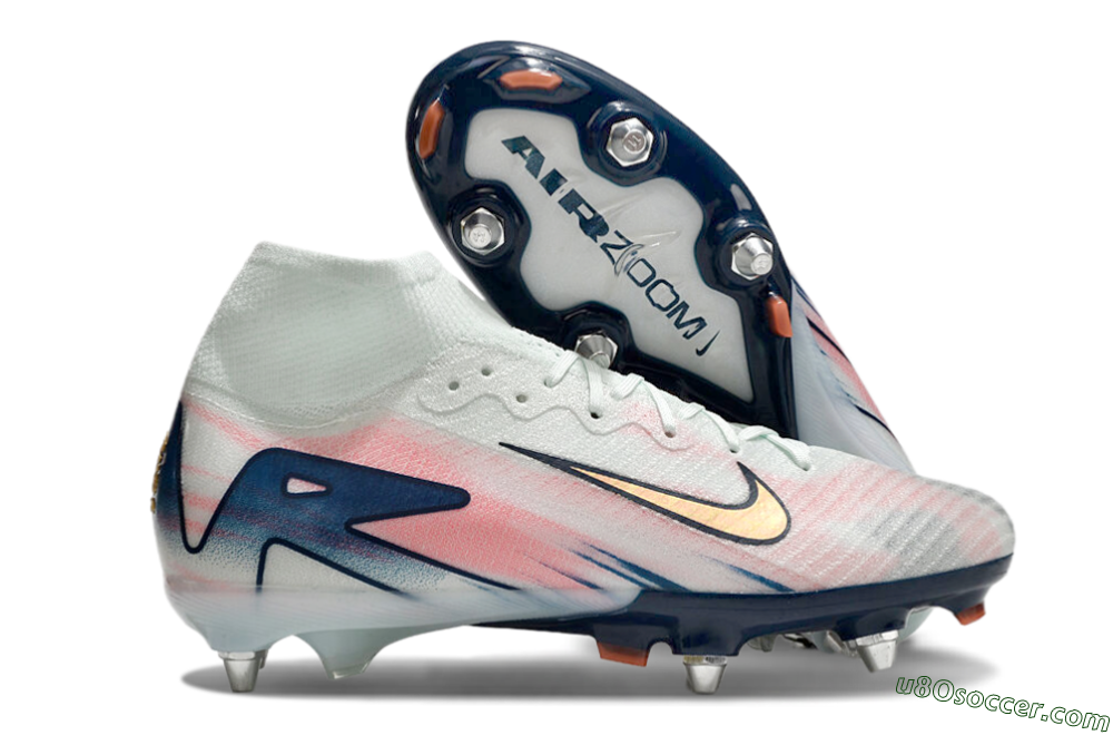 Nike Air Zoom Mercurial Superfly 10 Elite SG Soft Ground Soccer Cleats - Jade/Pink/Gold/Blue 1
