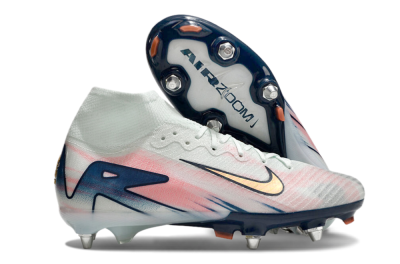 Nike Air Zoom Mercurial Superfly 10 Elite SG Soft Ground Soccer Cleats - Jade/Pink/Gold/Blue