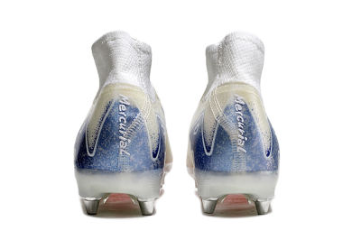 Nike Air Zoom Mercurial Superfly 10 Elite SG Soft Ground Soccer Cleats - Beige/White/Blue