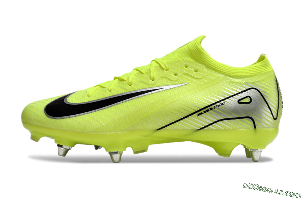 Nike Air Zoom Mercurial Vapor 16 Elite SG Soft Ground Soccer Cleats - Yellow/Silver/Black 2