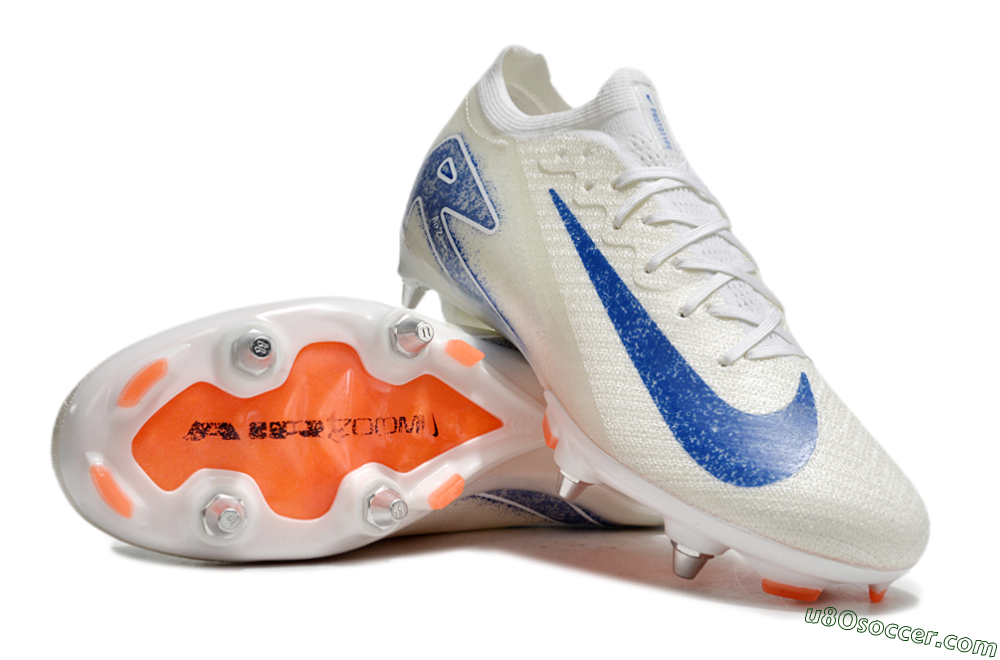 Nike Air Zoom Mercurial Vapor 16 Elite SG Soft Ground Soccer Cleats - Beige/Blue/White 3