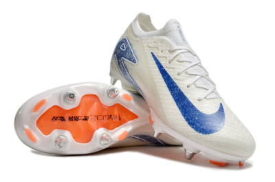 Nike Air Zoom Mercurial Vapor 16 Elite SG Soft Ground Soccer Cleats - Beige/Blue/White