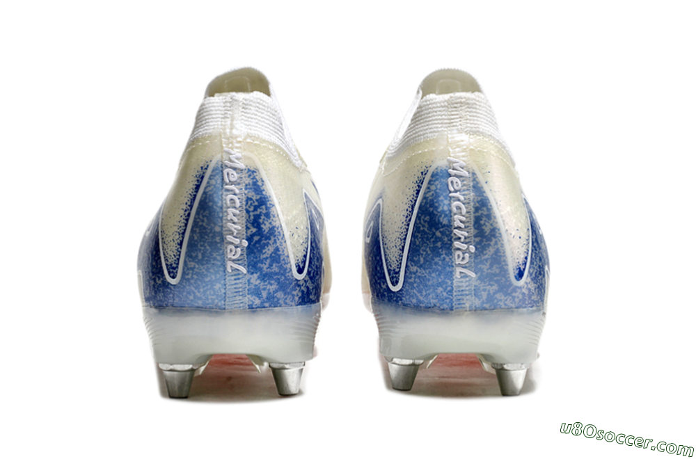 Nike Air Zoom Mercurial Vapor 16 Elite SG Soft Ground Soccer Cleats - Beige/Blue/White 5
