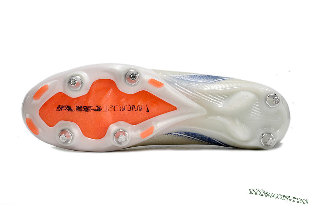 Nike Air Zoom Mercurial Vapor 16 Elite SG Soft Ground Soccer Cleats - Beige/Blue/White 6