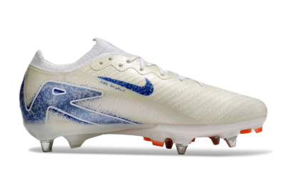 Nike Air Zoom Mercurial Vapor 16 Elite SG Soft Ground Soccer Cleats - Beige/Blue/White
