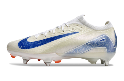 Nike Air Zoom Mercurial Vapor 16 Elite SG Soft Ground Soccer Cleats - Beige/Blue/White