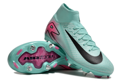 Nike Air Zoom Mercurial Superfly 10 Elite SG Soft Ground Soccer Cleats - Jade/Black/Pink
