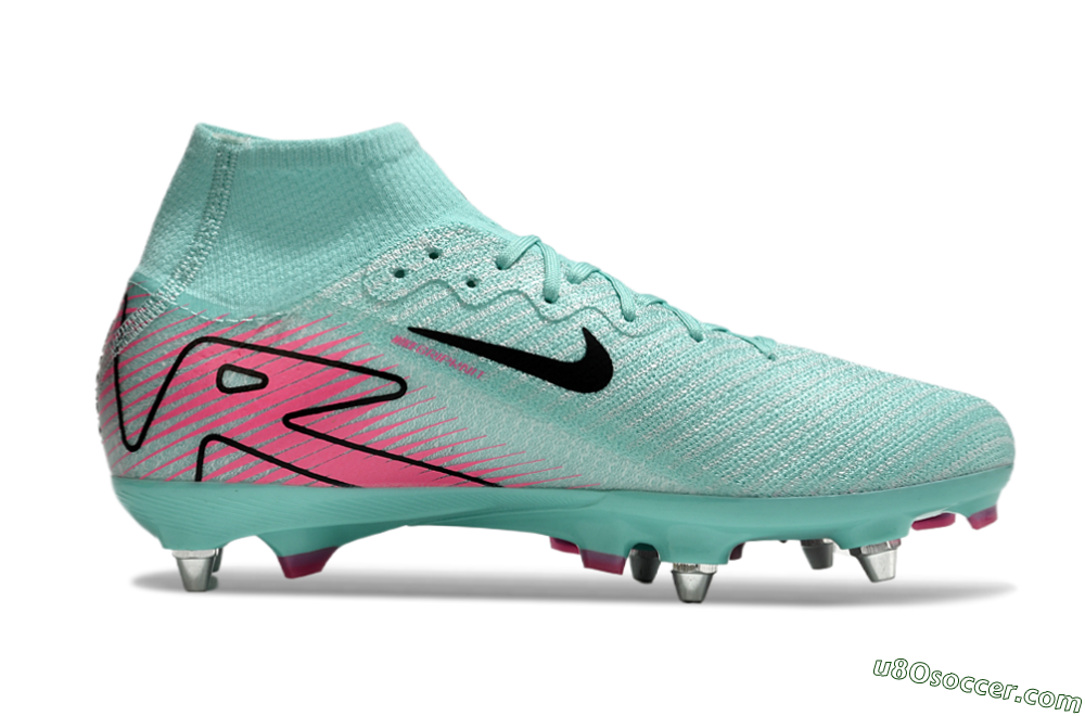 Nike Air Zoom Mercurial Superfly 10 Elite SG Soft Ground Soccer Cleats - Jade/Black/Pink 7
