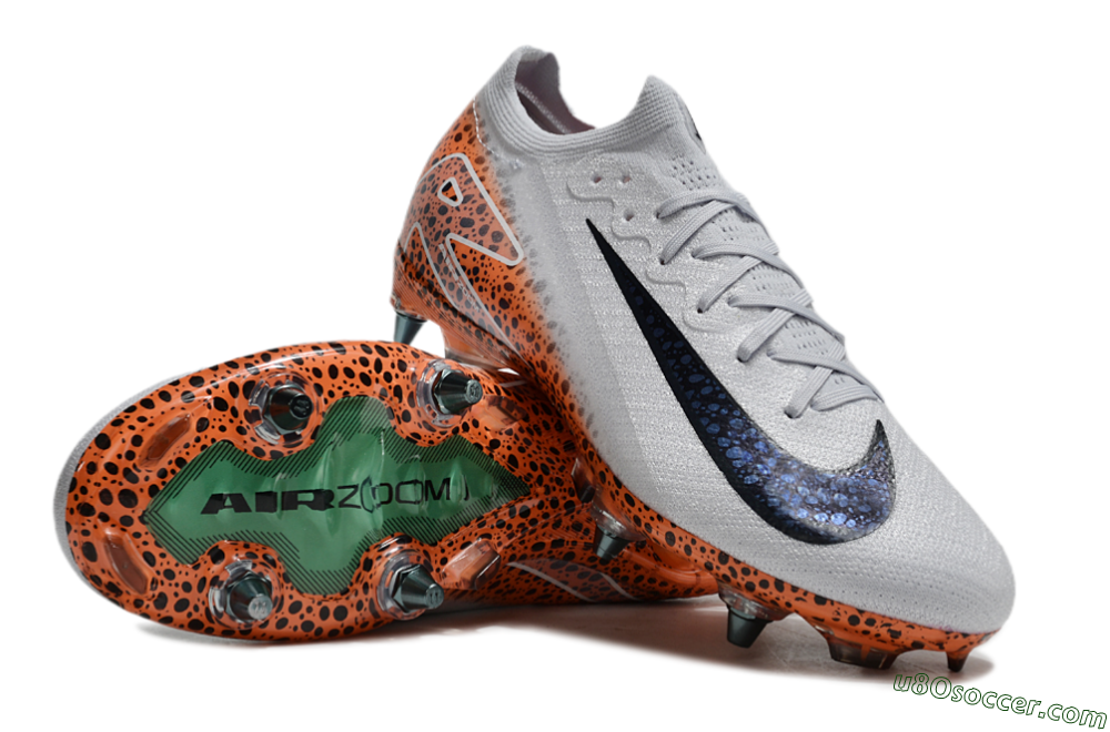 Nike Air Zoom Mercurial Vapor 16 Elite SG Soft Ground Soccer Cleats - Grey/Black/Leopard 3