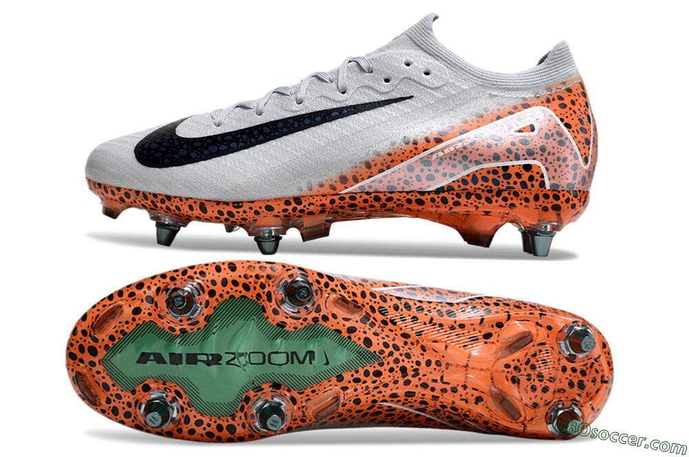 Nike Air Zoom Mercurial Vapor 16 Elite SG Soft Ground Soccer Cleats - Grey/Black/Leopard 0